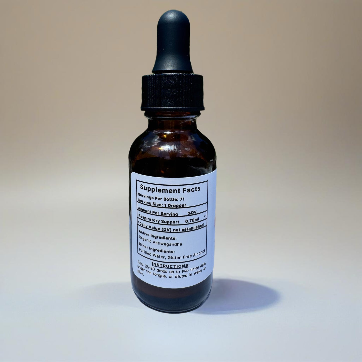 Organic Ashwagandha Tincture (1oz)