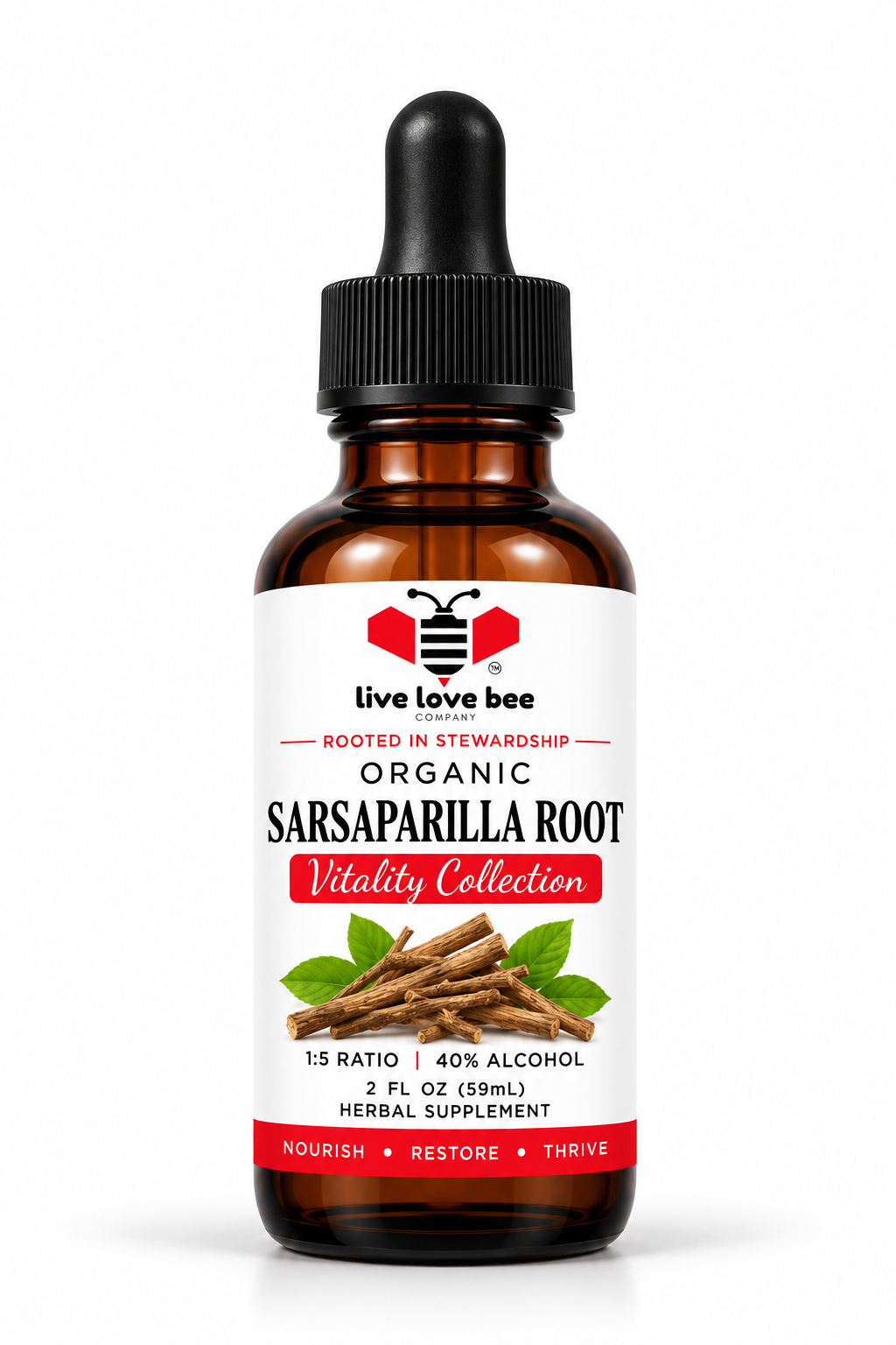 Sarsaparilla Root Vitality™ Tincture | Iron Support & Natural Energy | 2 oz