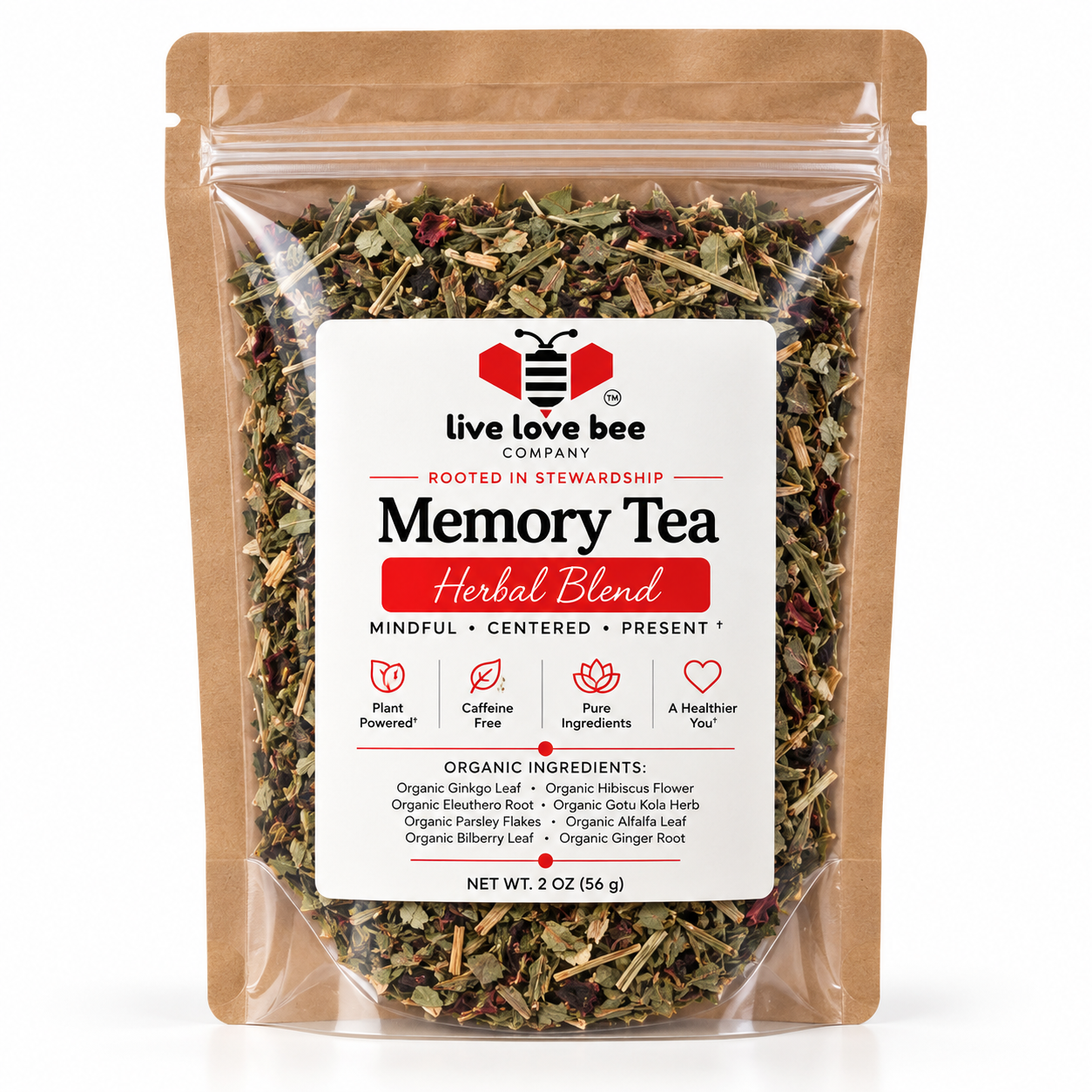 Organic Memory Tea | Caffeine Free Herbal Blend