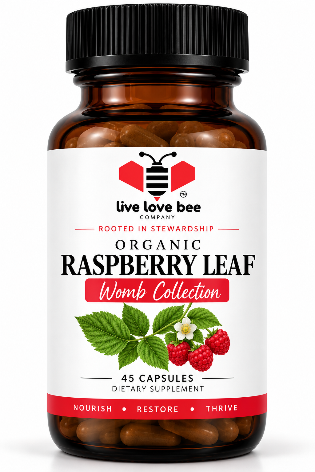 Organic Red Raspberry Leaf (45 capsules)