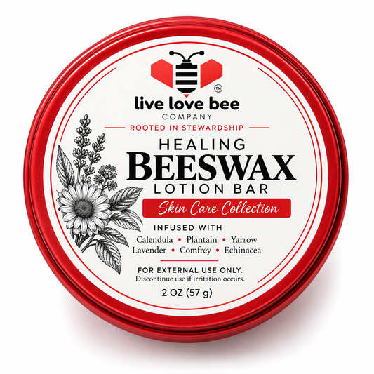Healing Beeswax Lotion Bar – 2 oz | Herbal Support for Eczema-Prone & Sensitive Skin | All Natural Unscented Balm