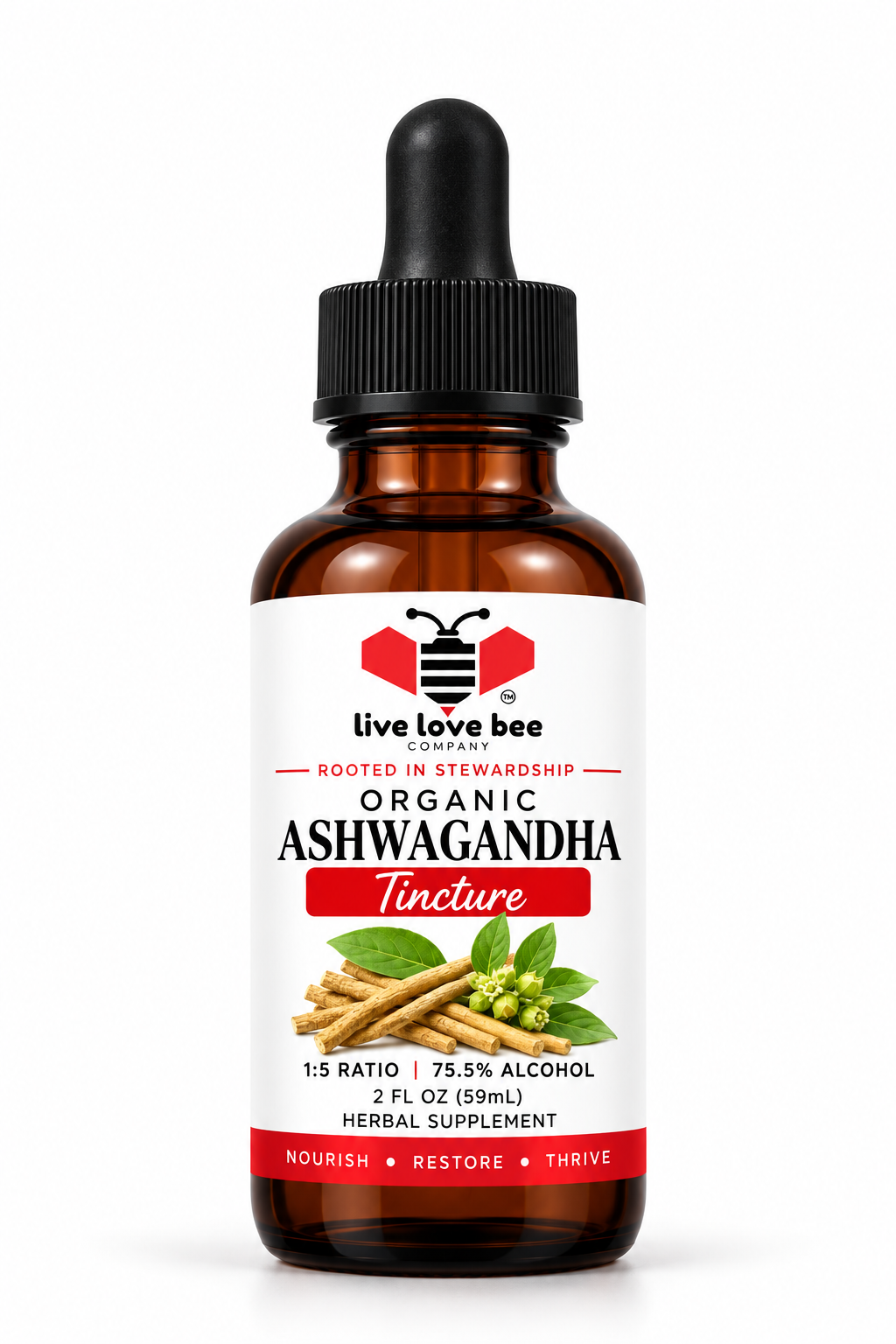 Organic Ashwagandha Tincture (1oz)