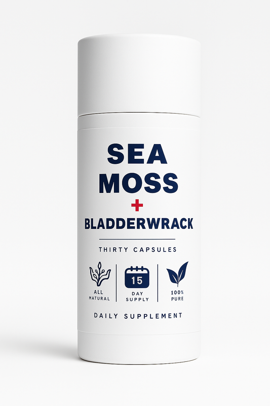 Sea Moss + Bladderwrack Capsules x 2 (60ct) – Compostable Packaging