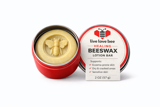 Healing Beeswax Lotion Bar – 2 oz | Herbal Support for Eczema-Prone & Sensitive Skin | All Natural Unscented Balm